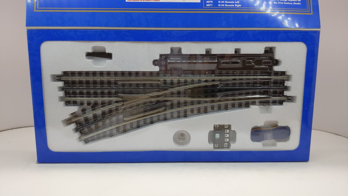 Atlas 6072 O Gauge Nickel Silver O-72 Left Hand Remote Switch Turnout LN/Box