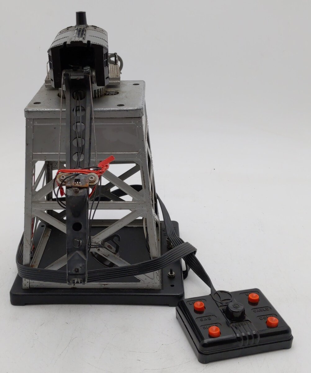 Lionel 182 Vintage O Gantry Crane w/Black Smoke Stack VG