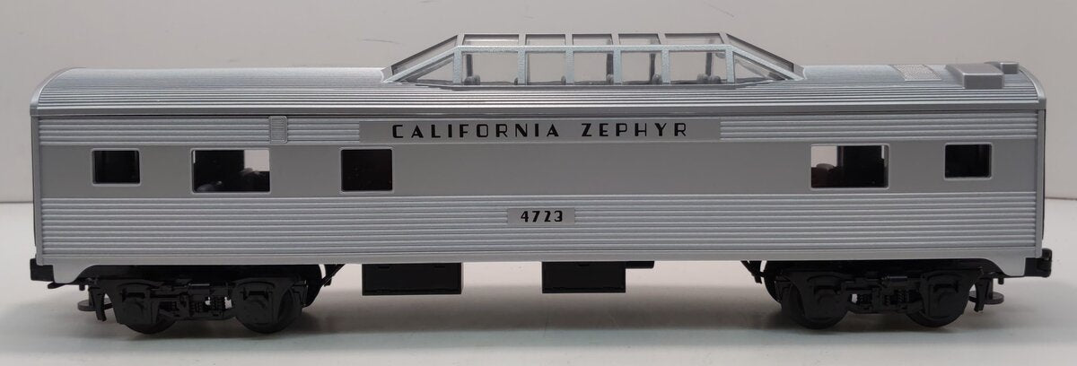 MTH 30-6052 O California Zephyr Streamlined Vista Dome Car #4723 LN/Box