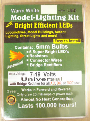 Evan Designs U50 5mm  7-19V Warm White LED (Pack of 5)