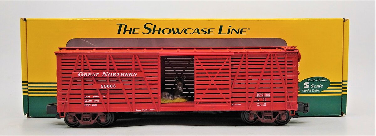 S-Helper Service 01138 S Gauge Great Northern Stock Car #56003 LN/Box