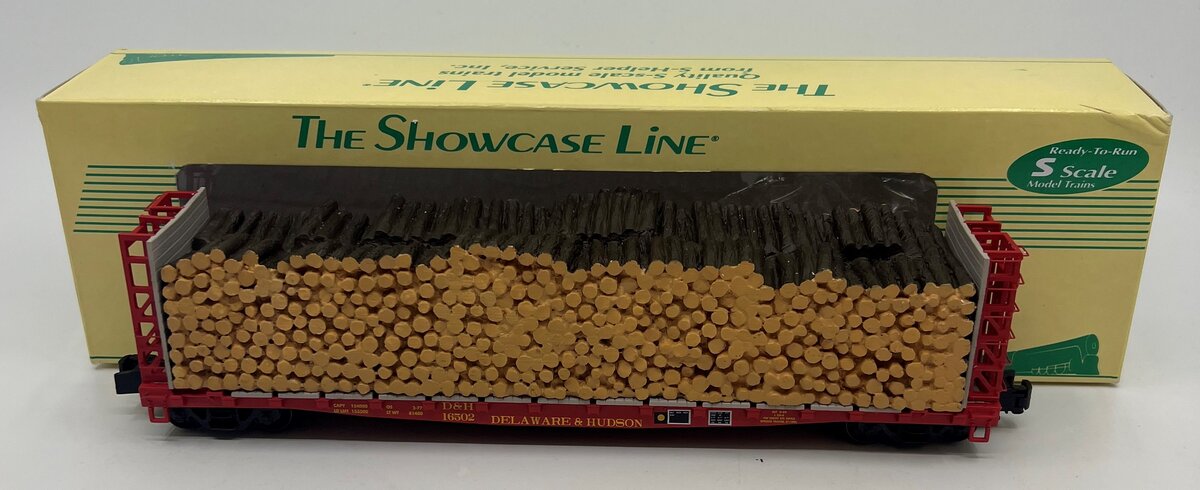 S-Helper Service 00337 S Scale D&H Bulkhead Flatcar w/ Pulpwood Load LN/Box