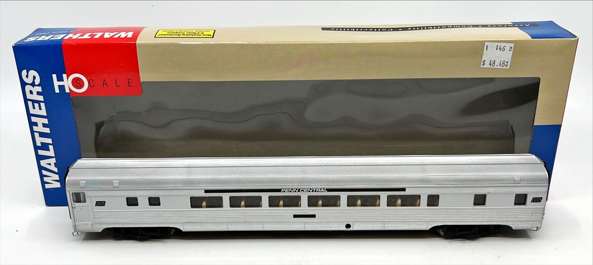 Walthers 932-6395 HO Penn Central 85' Budd 52-Seat Coach LN/Box
