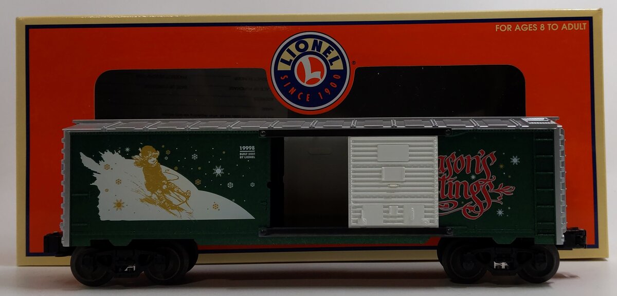 Lionel 6-19998 O Gauge 2001 Christmas "Season Greetings" Boxcar NIB