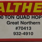 Walthers 932-4910 HO Great Northern 100 Ton Quad Hopper # 70413 Kit