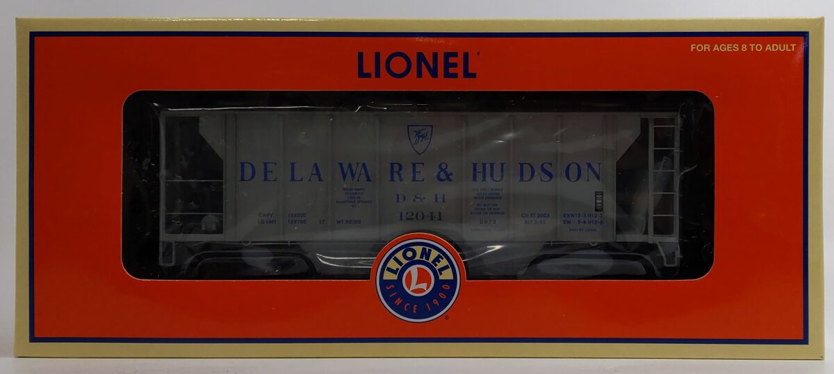 Lionel 6-52346 O Gauge Delaware & Hudson PS-2 Cement Hopper #12041