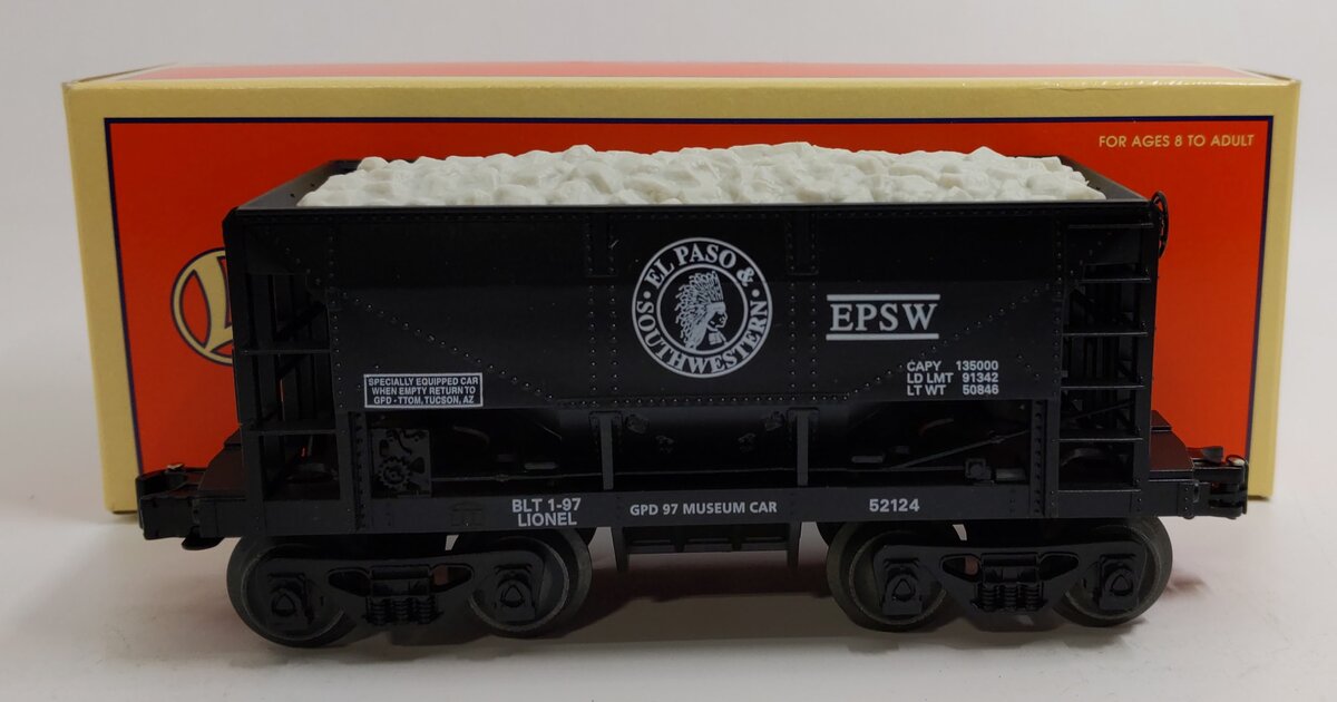 Lionel 6-52124 O Gauge TTOM-1997 ESPW Ore Car w/Ore Load LN/Box