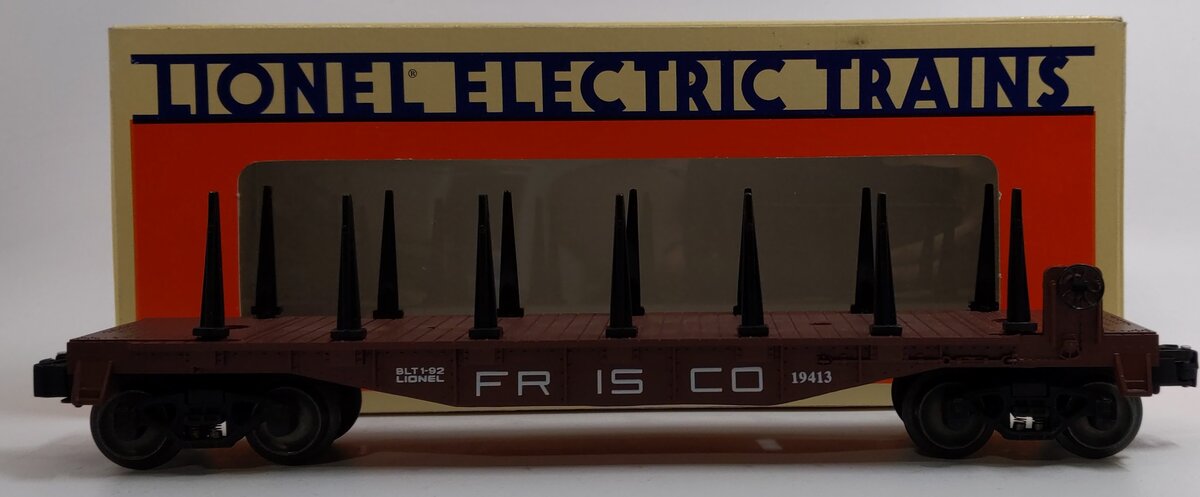 Lionel 6-19413 O Gauge Frisco Flatcar with Stakes LN/Box