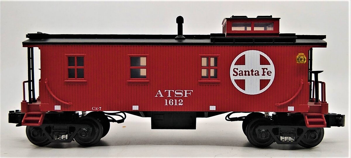 MTH 30-7720 O Santa Fe Woodside Lighted Caboose #1612 EX/Box
