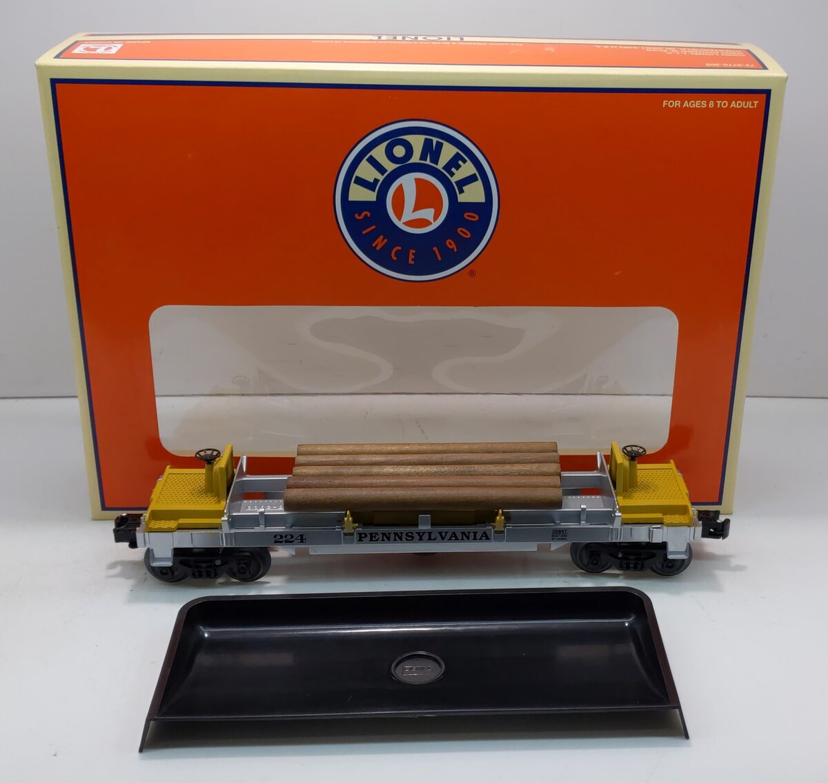 Lionel 6-26841 O Pennsylvania Railroad Log Dump Car #224 LN/Box