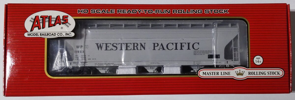 Atlas 20001418 HO Western Pacific ACF 4650 Centerflow Hopper #11953