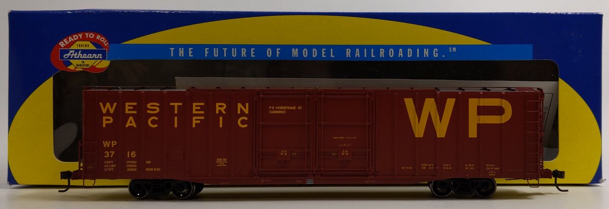 Athearn 89208 HO Scale Western Pacific 60'' PS Auto Parts Boxcar #3716