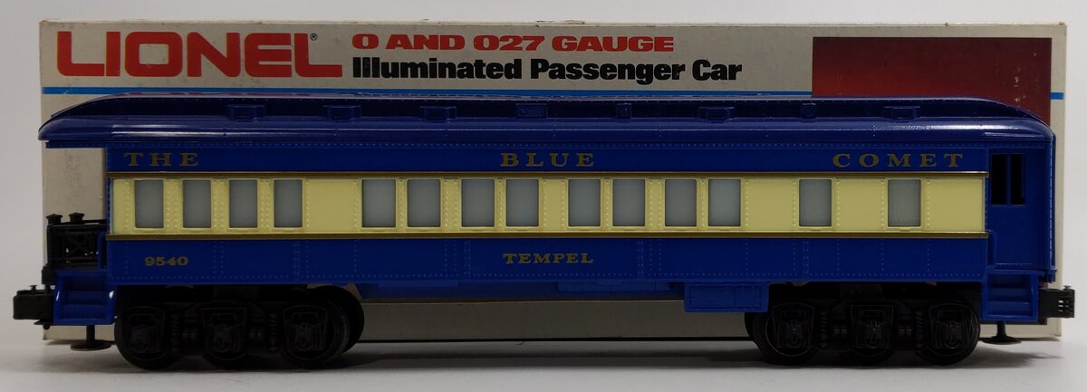 Lionel 6-9540 O Gauge Blue Comet "Tempel" Observation Car #9540 LN/Box