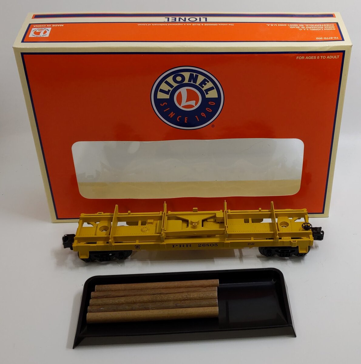 Lionel 6-26805 O Gauge Pennsylvania Operating Log Dump Car LN/Box