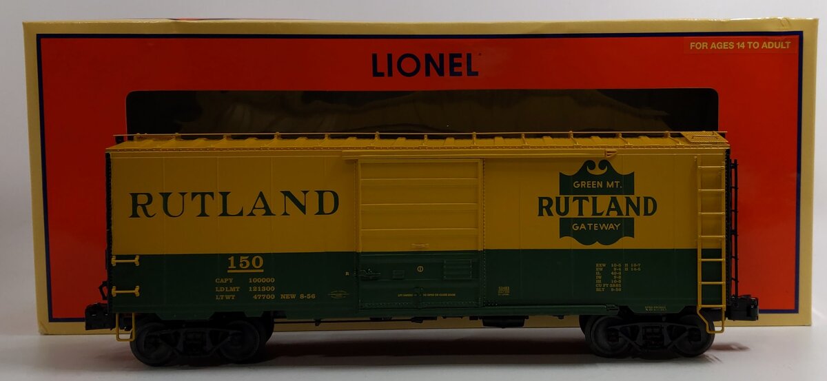 Lionel 6-52483 O Gauge TCA-2008 Rutland PS-1 Convention Boxcar #150 LN/Box
