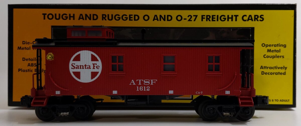 MTH 30-7720 O Santa Fe Woodside Lighted Caboose #1612 EX/Box