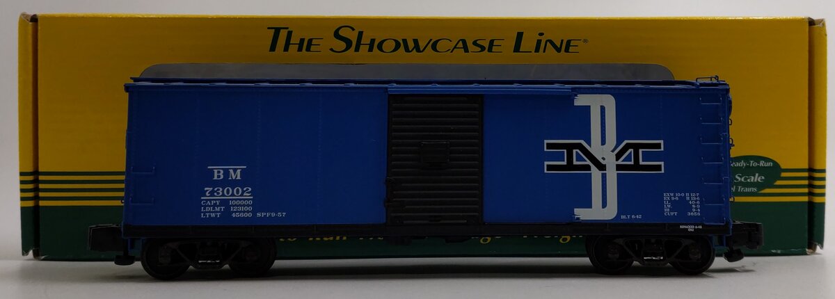 S-Helper 00702 S Gauge Boston & Maine Rebuilt Steel Boxcar #73002 LN/Box