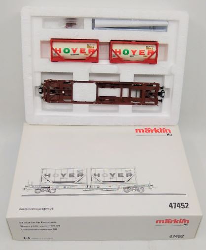 Marklin 47452 HO Scale Hoyer DB Flat Cars with Containers