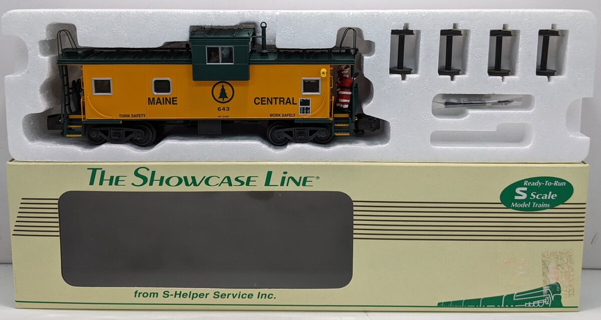 S-Helper Service 00268 S Gauge Maine Central Christmas Caboose #653 EX/Box