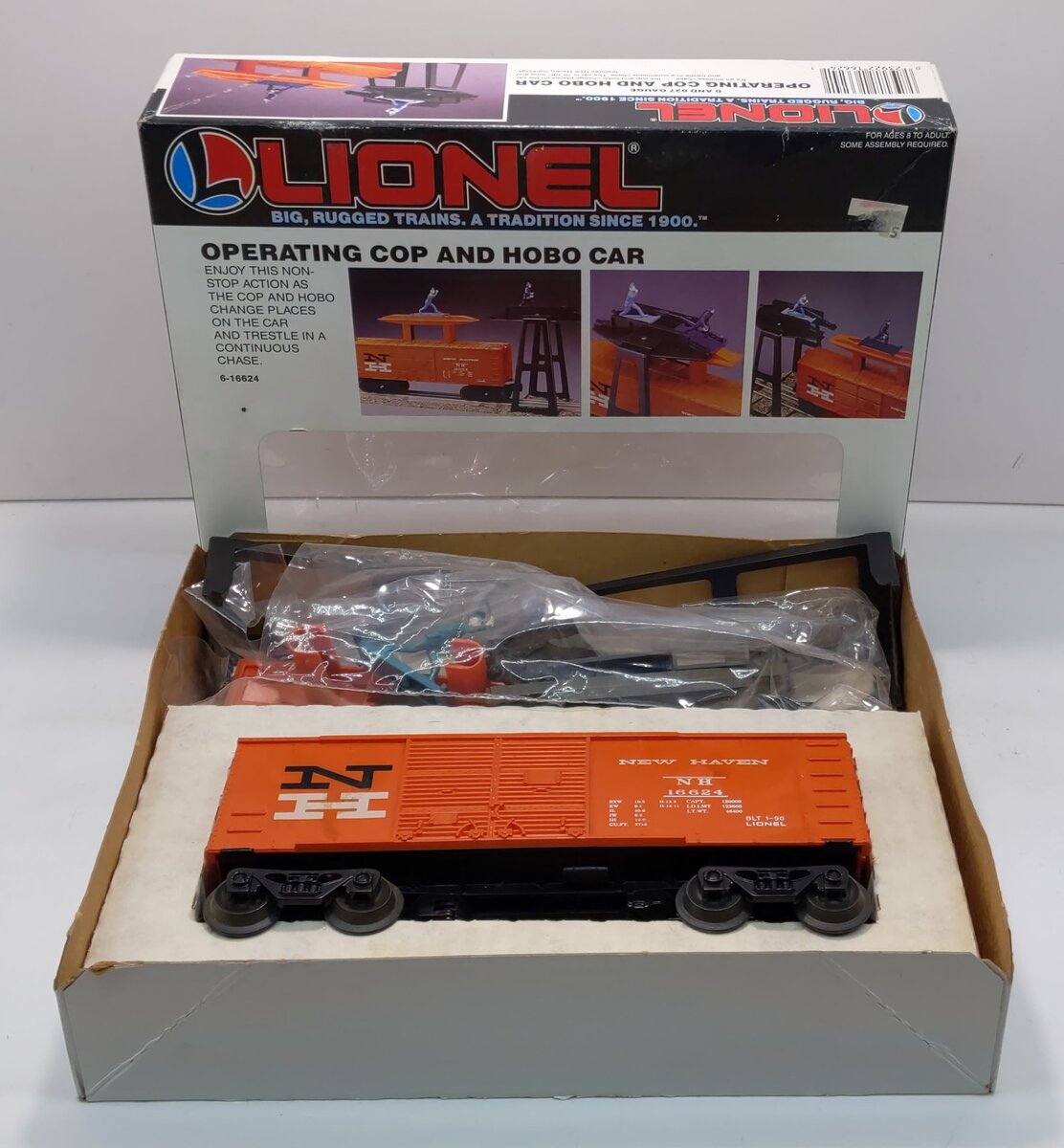 Lionel 6-16624 O Gauge New Haven Cop and Hobo Car LN/Box