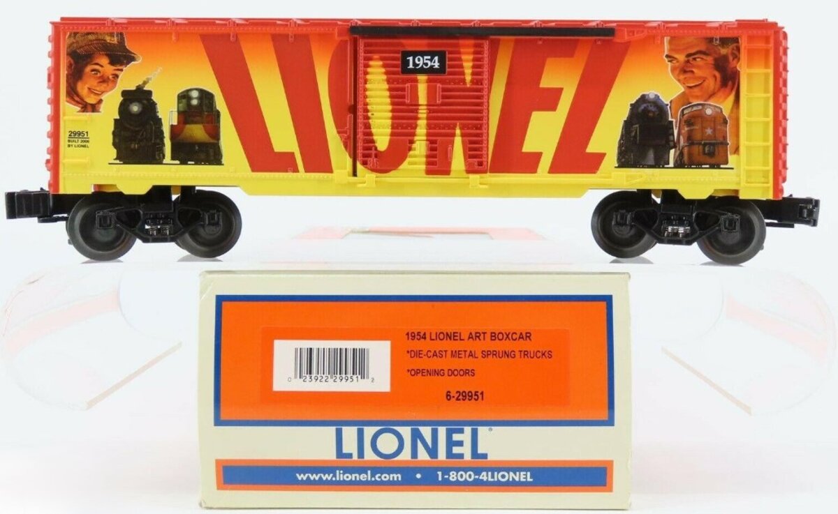 Lionel 6-29951 O Gauge 1954 Lionel Art Boxcar #4 LN/Box