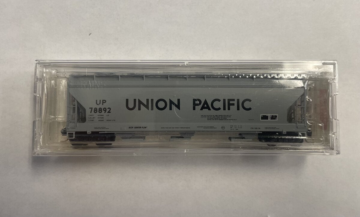 Micro-Trains 09300010 N Union Pacific 3-Bay ACF Centerflow Covered Hopper #78892 LN/Box