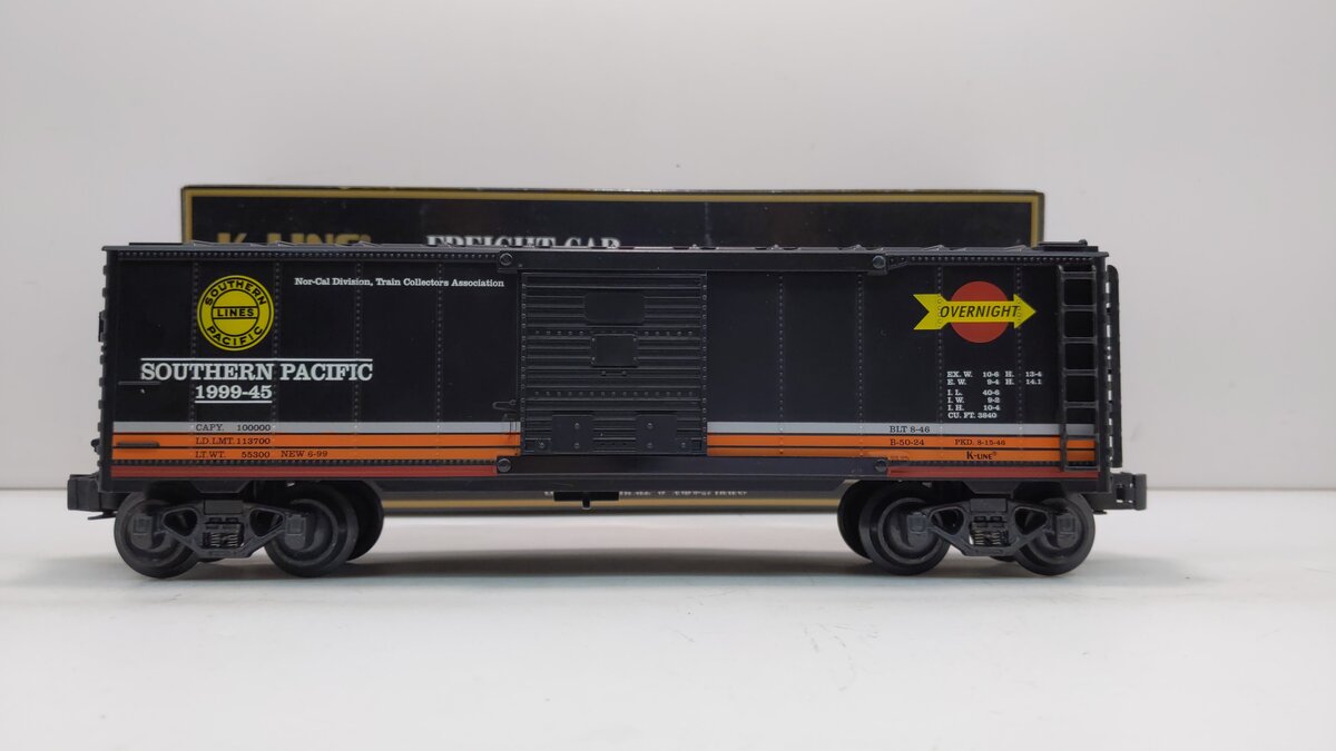 K-Line K641-9019IC Norcal TCA Overnight Boxcar LN/Box