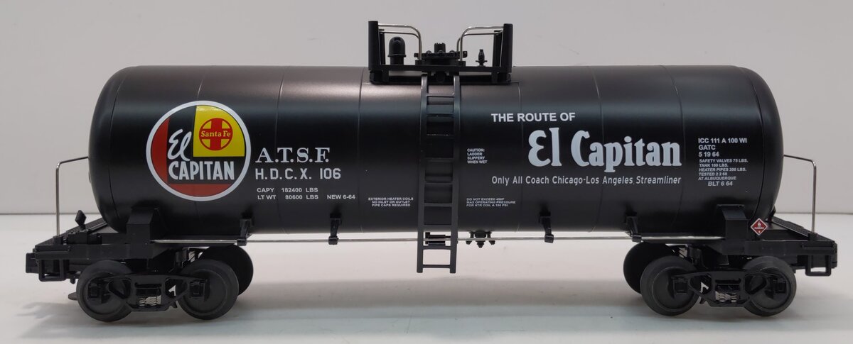 MTH 20-96039 O Santa Fe TTOS 2001 Southwest Division Single Dome Tank Car #106 LN/Box