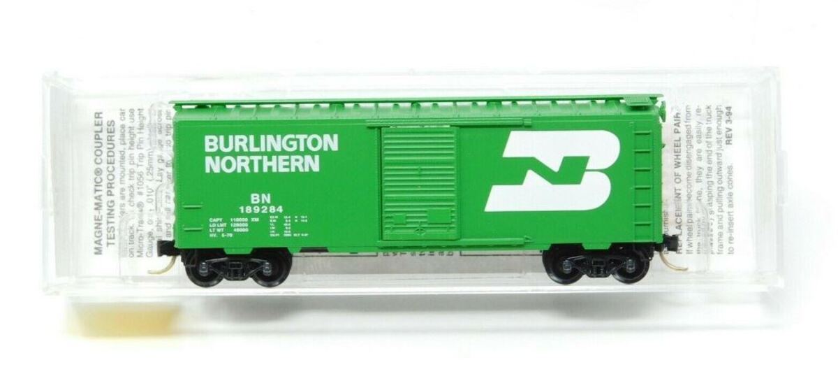 Micro-Trains 02000306 N Scale Burlington Northern 40' Single Door Boxcar #189284 LN/Box