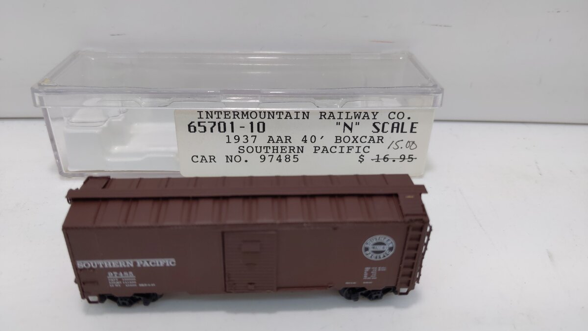 InterMountain 65701-10 N Scale Southern Pacific 40' Boxcar #97485 LN/Box