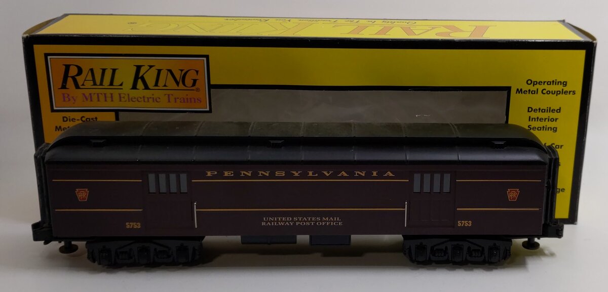 MTH 30-6200 O Gauge Pennsylvania Madison Baggage Car #5753 LN/Box