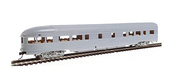 Walthers 932-6500 HO Scale Undecorated 85' Budd Tavern-Observation Car LN/Box
