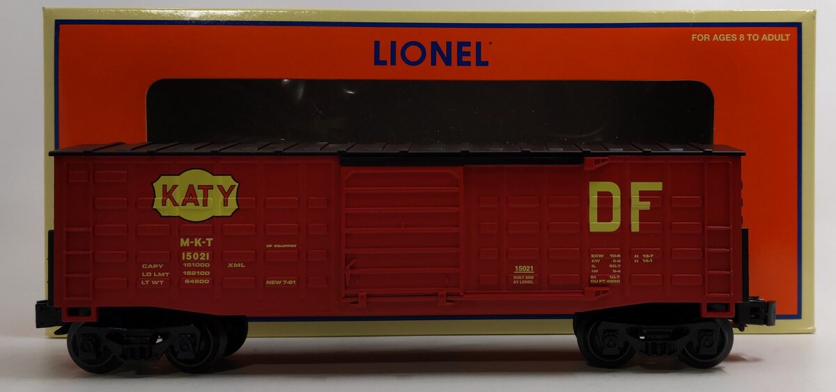 Lionel 6-15021 O Gauge Katy Waffle-Sided Boxcar