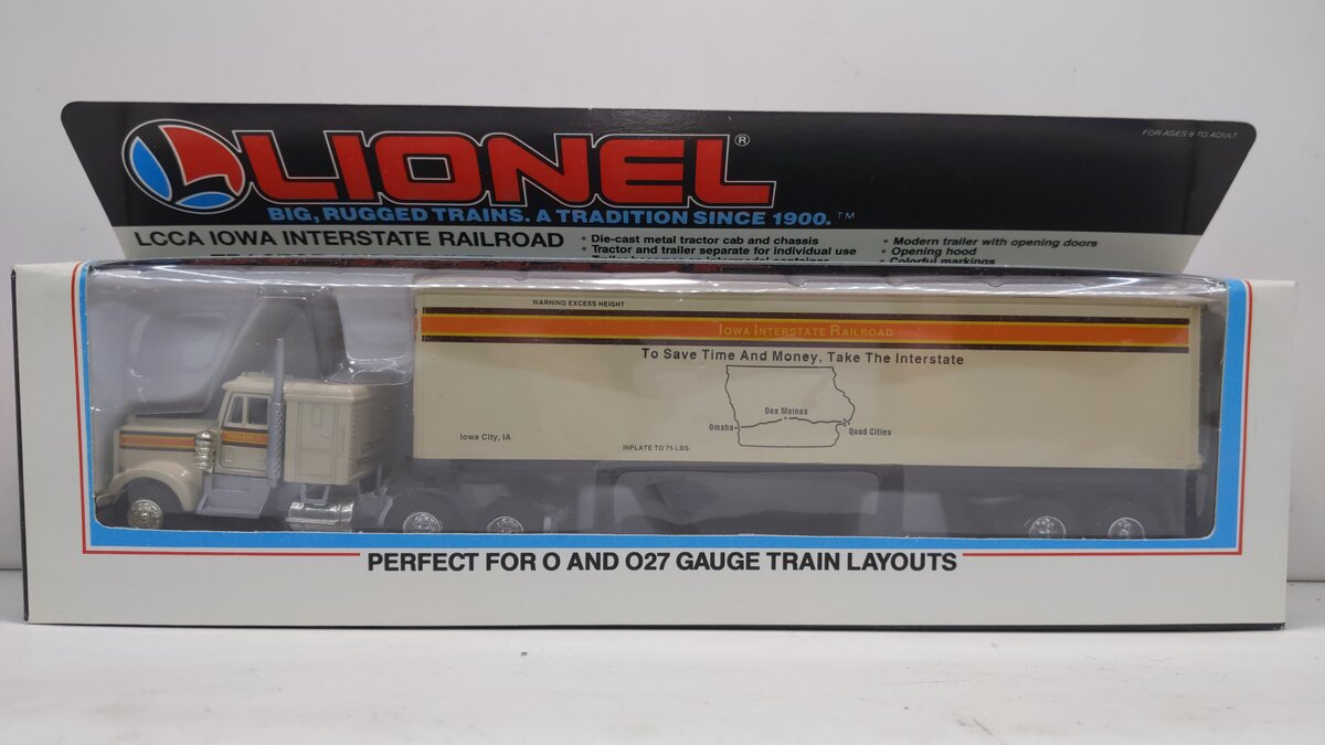 Lionel 6-52092 O Gauge LCCA Iowa Interstate Railroad Tractor Trailer