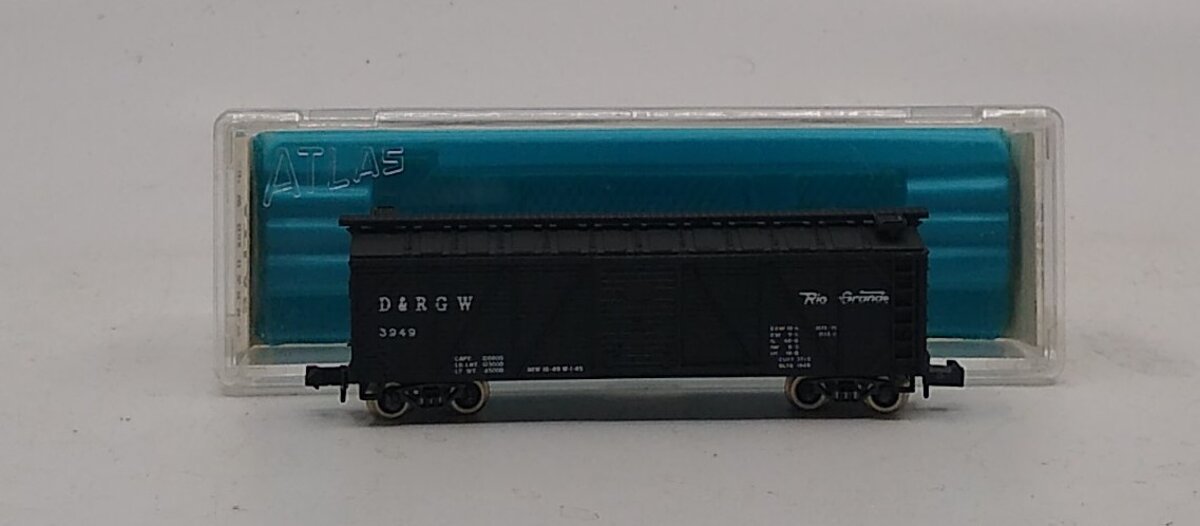 Atlas 2362 N Scale D&RGW Box Car #3949 LN/Box