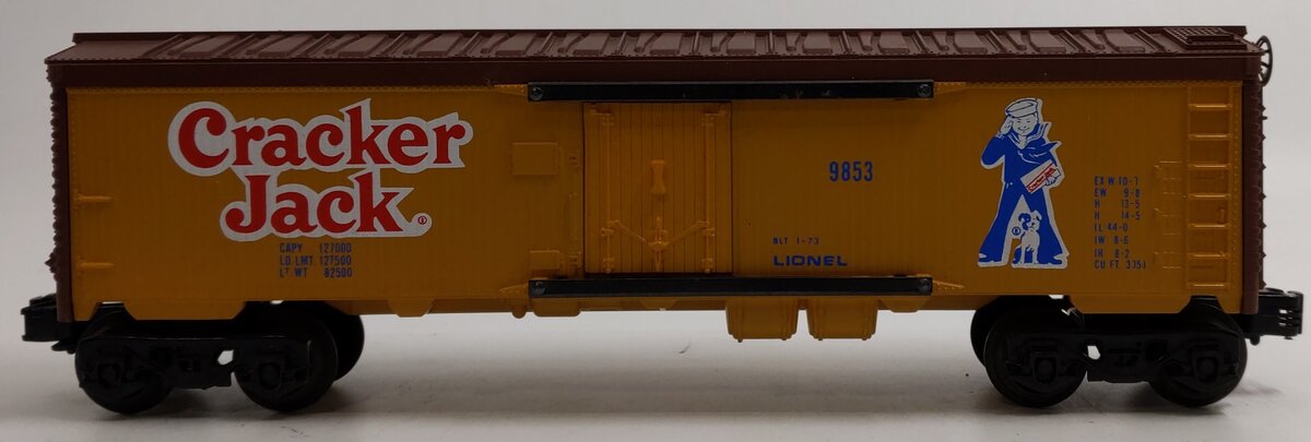 Lionel 6-9853 O Gauge Cracker Jack Billboard Reefer Car (Caramel) LN/Box