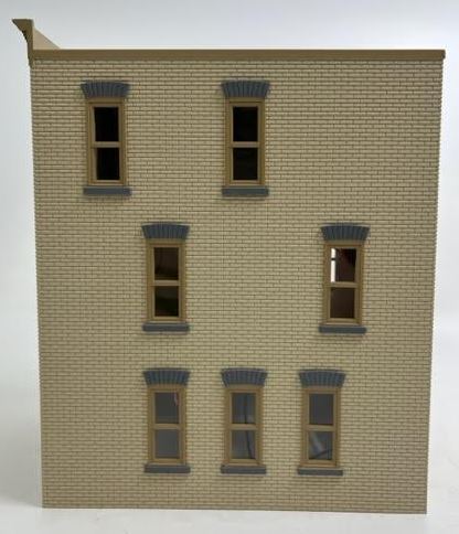 MTH 30-9079 O 3-Story Tan Town House with Dark Tan Trim LN/Box