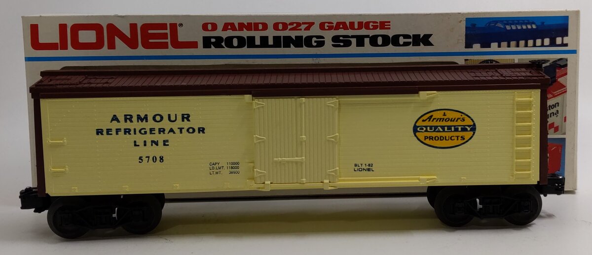 Lionel 6-5708 O Gauge Armour Reefer EX/Box