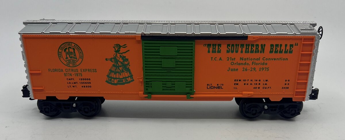 Lionel 6-9774 O Florida Citrus Express "The Southern Bell" 1975 TCA Car #9774 LN/Box