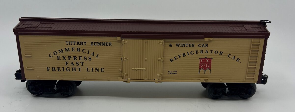 1) 1935 Trix Express Metal Ho Avant Guerre Wagon Refrigerant A Essieux