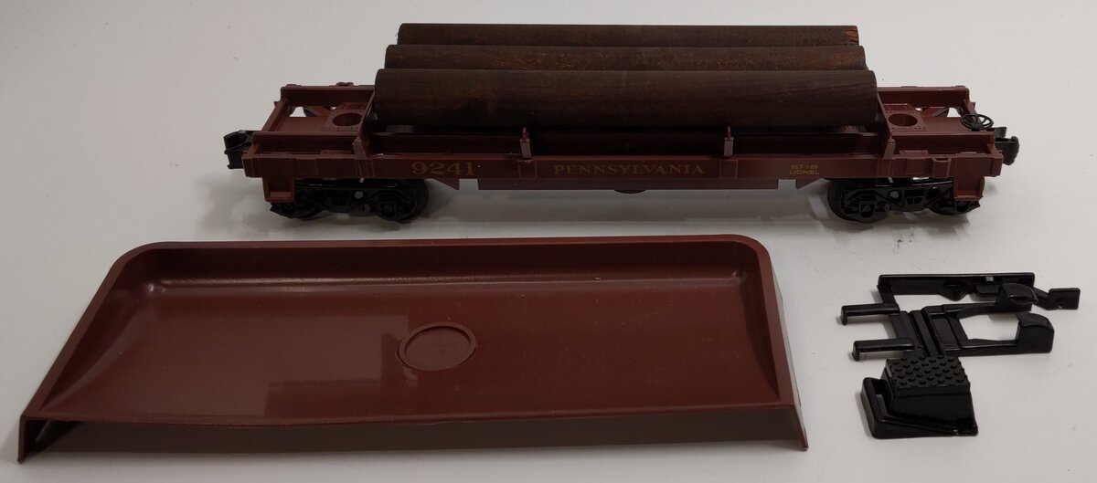 Lionel 6-9241 O Gauge Pennsylvania Operating Log Dump Car LN/Box