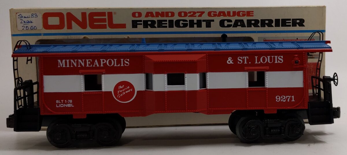 Lionel 6-9271 O Gauge Minneapolis & St. Louis Bay Window Lighted Caboose LN/Box