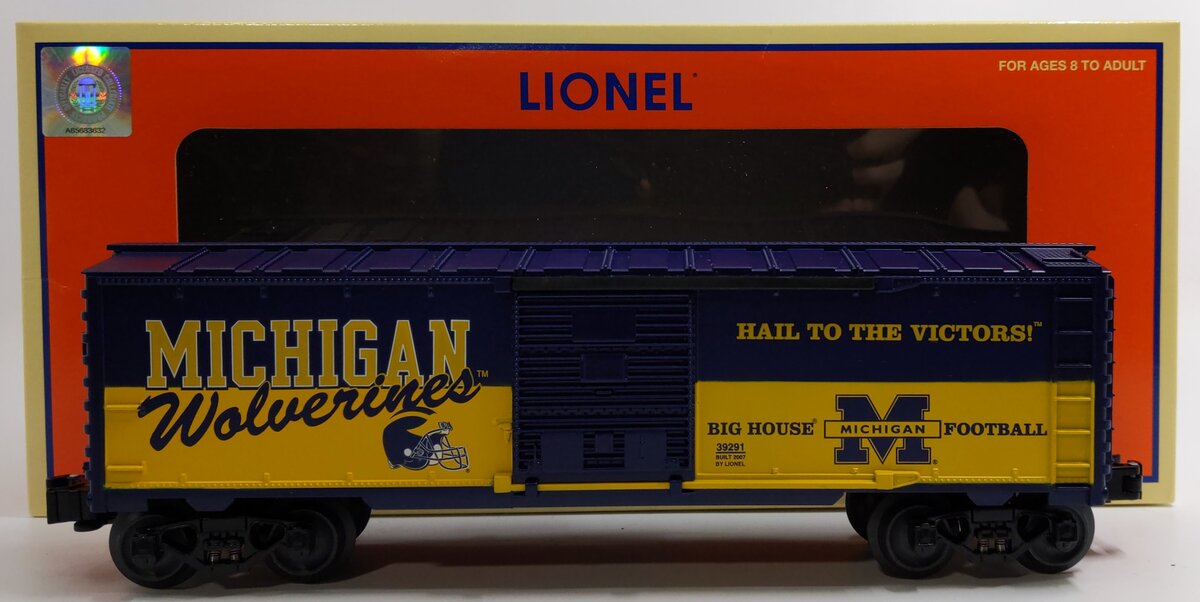 Lionel 6-39291 O Gauge University of Michigan Boxcar