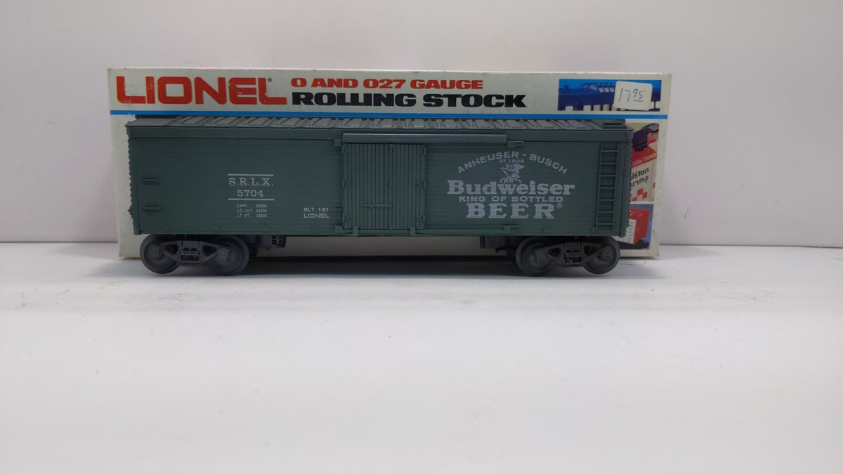 Lionel 6-5704 O Gauge Budweiser Woodside Reefer LN/Box