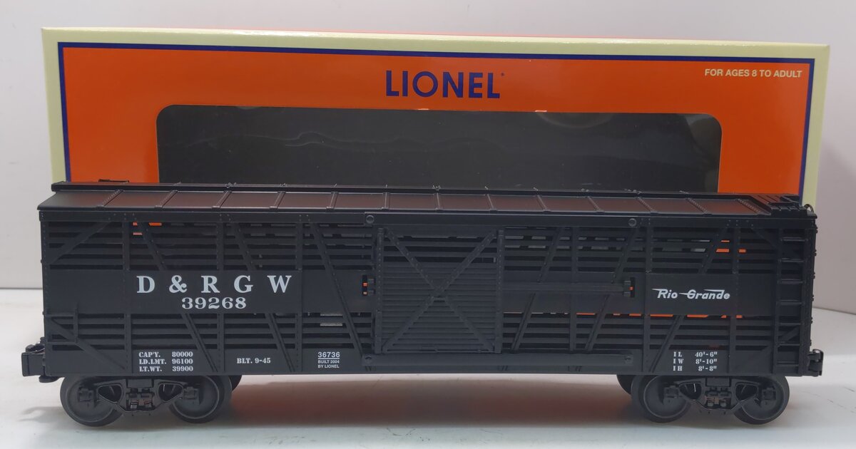 Lionel 6-36736 Denver & Rio Grande Stock Car with Cattle Sounds