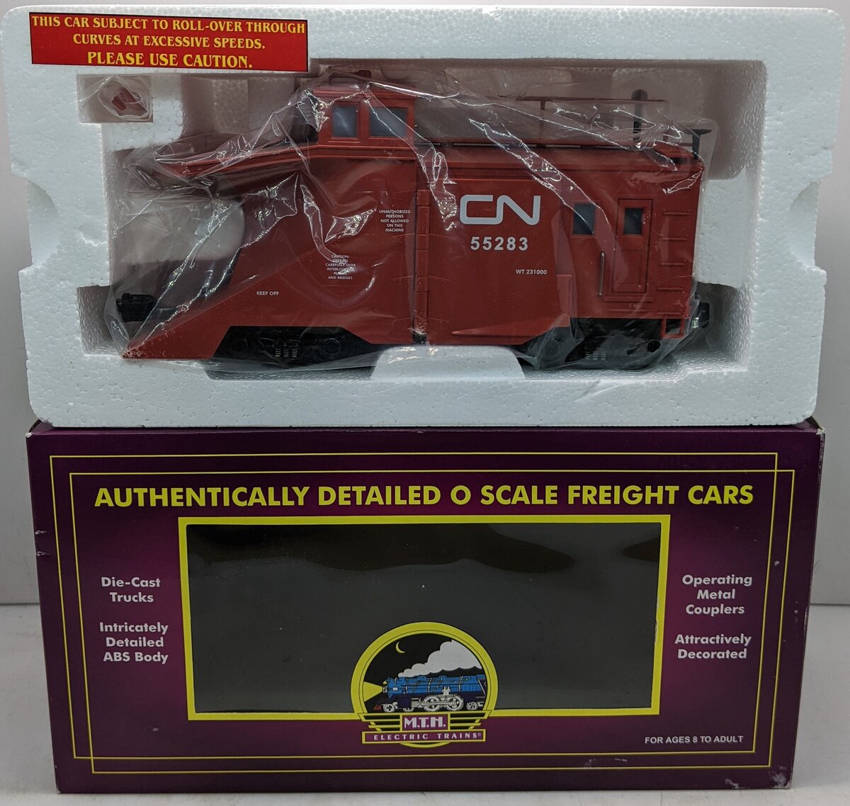 MTH 20-98228 O Gauge Canadian National Snow Plow #55283 LN/Box