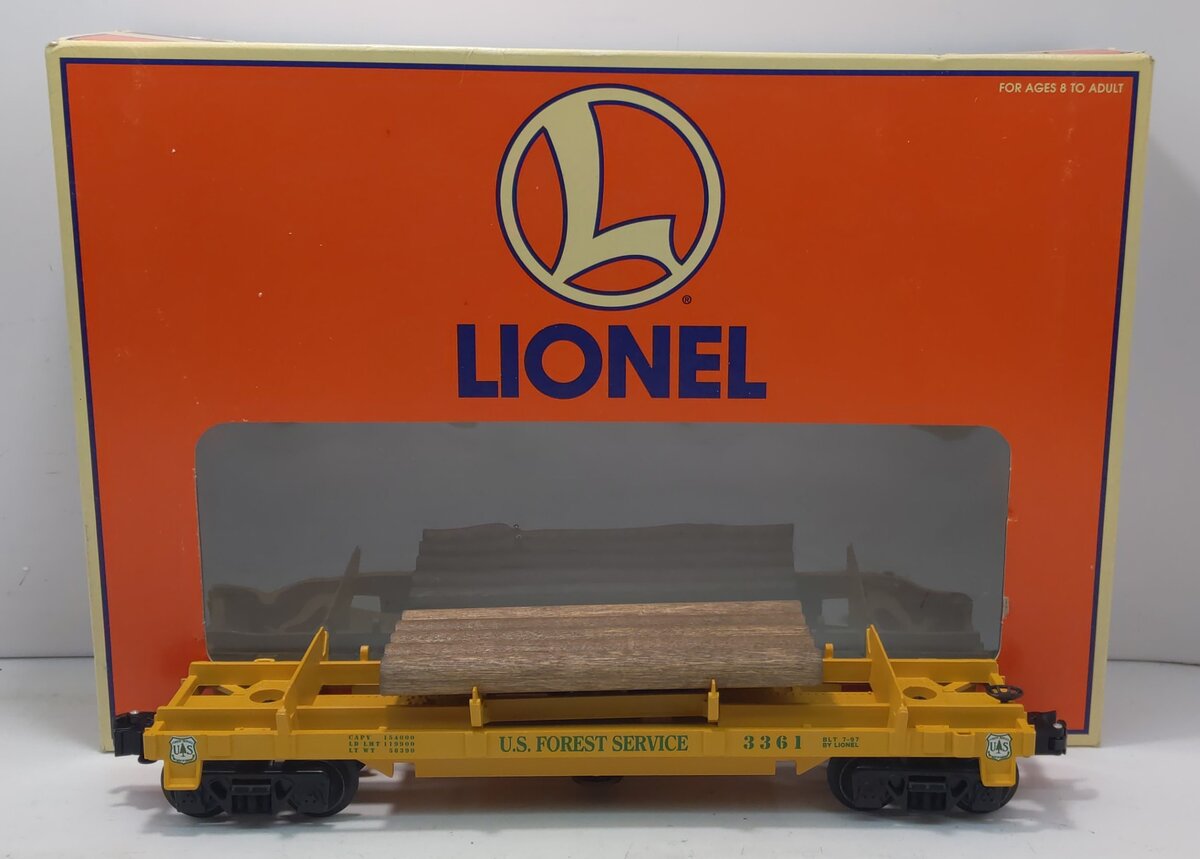 Lionel 6-16748 O Gauge U.S Forest Service Operating Log Dump Car #3361 LN/Box