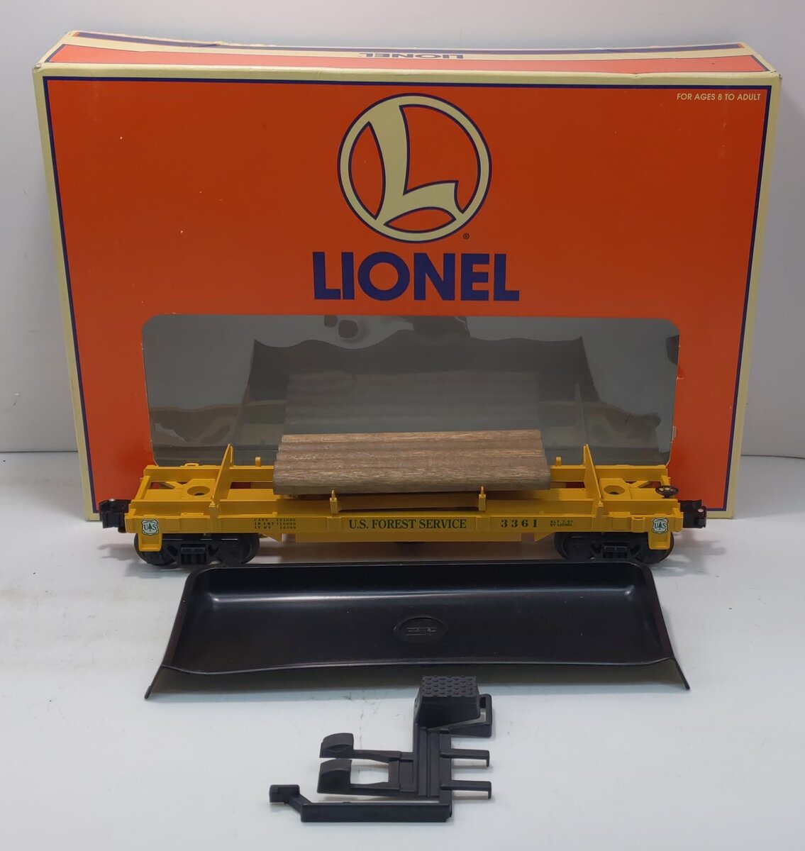 Lionel 6-16748 O Gauge U.S Forest Service Operating Log Dump Car #3361 LN/Box