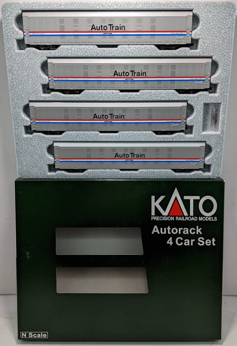 Kato 106-5507 N Amtrak Auto Train Phase III Autorack Set #1 (Set of 4) NIB