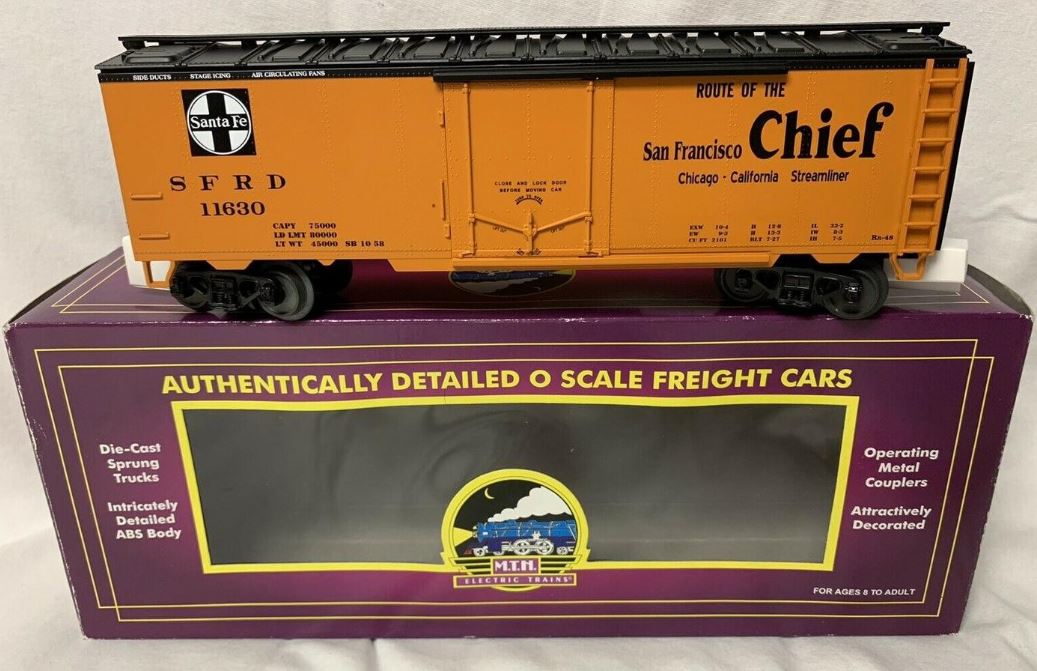 MTH 20-94018 O Gauge Santa Fe Refrigerator Car #11630 LN/Box